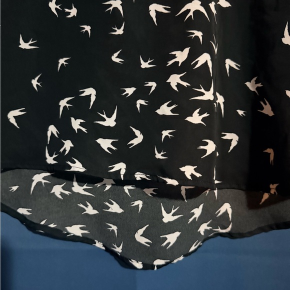 My Michelle Black and White Bird Print Blouse - Picture 2 of 6